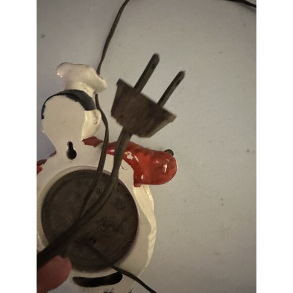 RED WING POTTERY CHEF KITCHEN WALL CLOCK 1947 VINTAGE - Picture 3 of 7